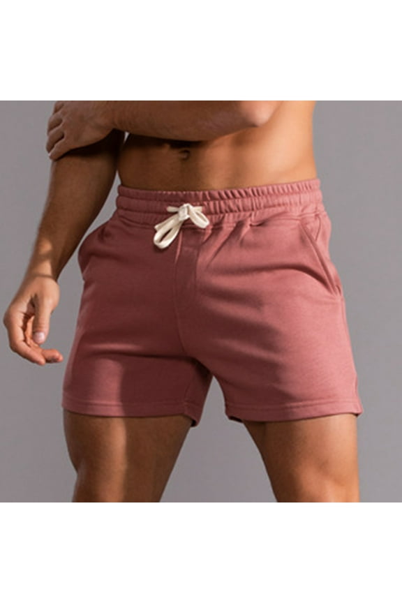 Mens Cotton Athletic Shorts Men Casual Workout Gym Short Elastic Waist Sports Running Shorts for Men Lounge Pajama Clothes S-4XL