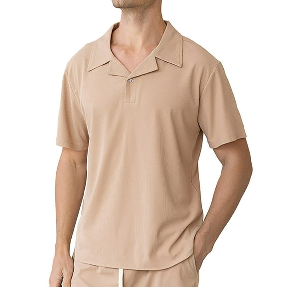 Njoeus Mens Dress Shirts, Men's Golf Shirts Men's Fashion Henleys Shirt Short Sleeve Hippie Casual Beach T-Shirts with Button Up Mens Shirts On Clearance