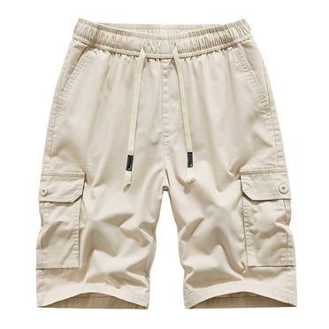 Njoeus Mens Elastic Waist Cargo Shorts Men Casual Classic Fit Drawstring Summer Shorts S-4XL (Available in Big & Tall Sizes)