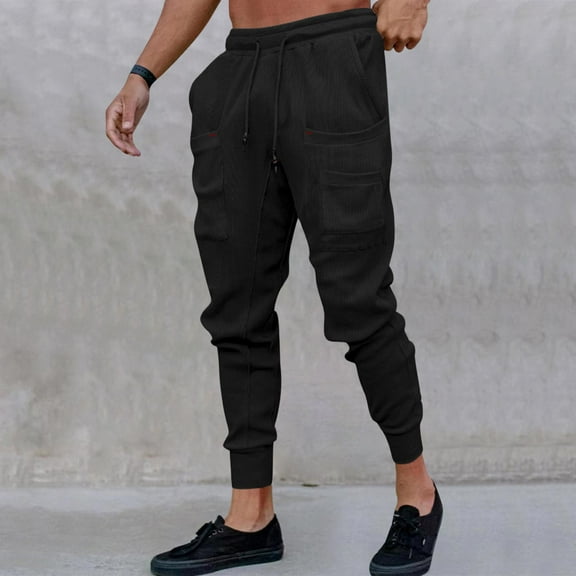 Njoeus Mens Gym Jogger Pants,Casual Slim Workout Sweatpants with Big Pockets Bodybuilding Athletic Pants M-3XL