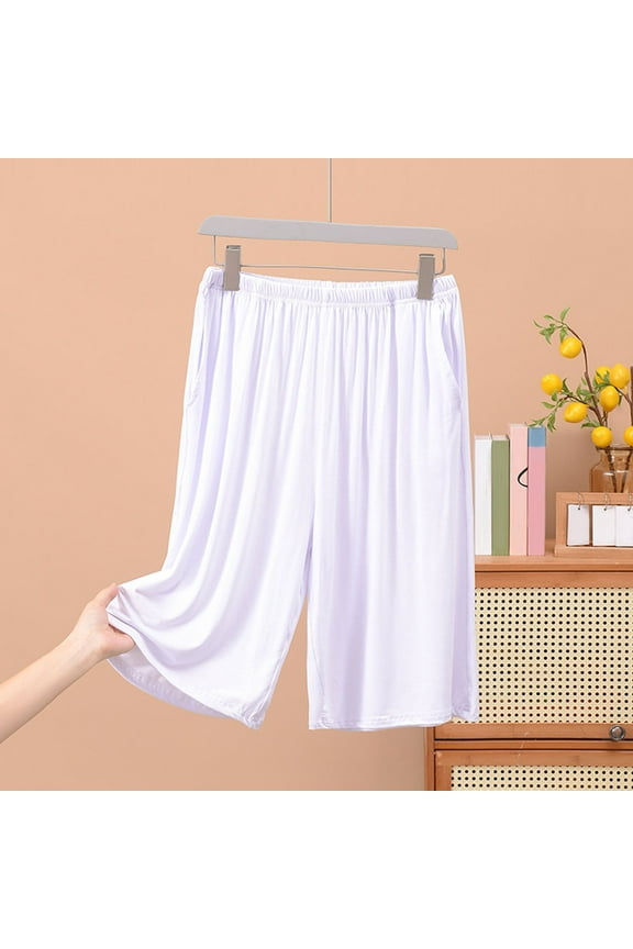 Mens Modal Cotton Pajama Shorts Men's Sleepwear Shorts Elastic Waistband Pajama Bottom Sleep Pjs Shorts for Men Lightweight Soft Comfy Lounge Shorts with Pockets Big & Tall Sizes 3X 4X 5X