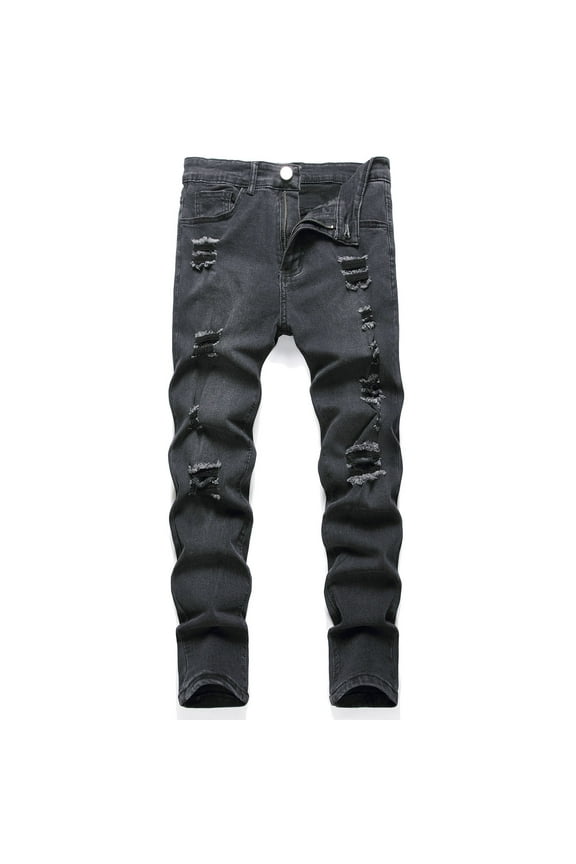 Mens Pants Pants Men'S Punk Style Ripped And Worn Denim Jeans Denim Pants Cotton Pants(Big & Tall Size) Cargo Pants On Clearances