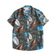thumbnail image 1 of Njoeus T Shirts Men Short Sleeve Tops Mens Hawaiian Shirts Short Sleeve Casual Button Up Tropical Beach Shirt Summer Tops for Teens, 1 of 8