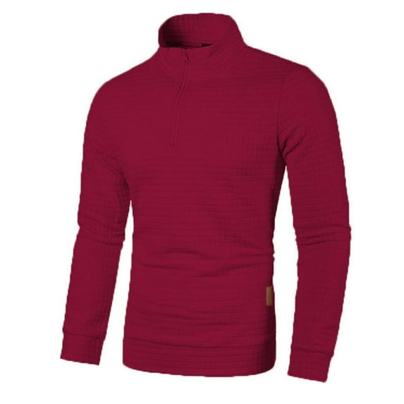 Njoeus Mens Slim Fits Quarter-Zip Up Pullover, Men Casual Long Sleeve Mock Neck Sweatshirt for Men Clothes S-4XL(Available in Big & Tall)
