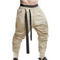thumbnail image 1 of Njoeus Mens Streetwear Slim Fitted Fashion Track Pants - Athletic Sportswear Jogger Sweatpants Elastic Waist with Side Drawstring M-3XL, 1 of 6