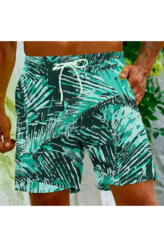 Mens Swim Trunks Men's Swimwear Swimsuits Hawaiian Beach Shorts Men Swimming Trunks Casual Summer Board Shorts Bathing Suits S-5XL (Available in Big & Tall)