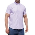 thumbnail image 1 of Njoeus Mens T-Shirts Mens Dress Shirts Men'S Shirt Button Up Collar Plaid Business Shirt Cotton Short Sleeved With Pockets Big & Tall Shirts For Men L-6Xl, 1 of 4