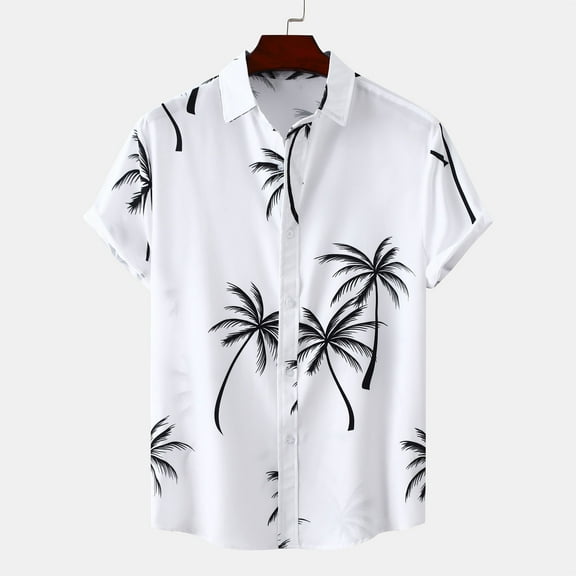 Njoeus Mens T-Shirts Mens Hawaiian Shirts Casual Floral Shirts Short Sleeve Button Downs Beach Tropical Shirts（Big & Tall Size)
