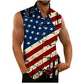 thumbnail image 1 of Njoeus Mens T-Shirts Oversized Tshirts For Men Men'S Sleeveless Shirt American Flag T Shirt, Button Up Casual Shirts Men'S Tanks Shirts S-5Xl Big & Tall Shirts Buttons Down Shirt Men Summer Savings, 1 of 4