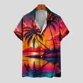 thumbnail image 1 of Njoeus Mens Undershirts Men's Tee-Shirts Men Casual Hawaiian Floral Shirts Button Up Tropical Print Holiday Beach Shirts Tops Short Sleeve Blouse Tshirts Men, 1 of 4