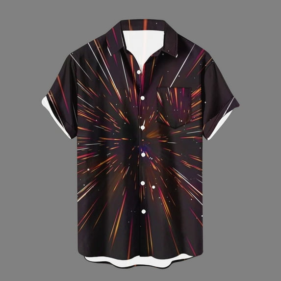 Njoeus Mens Undershirts Workout Tops Mens Casual Short Sleeve Button Up T-Shirt Regular Fitted Hawaiian Summer Shirts Vintage Graphic Tees Shirt M-3Xl Men's Tank Tops