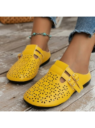 Mules in Womens Shoes | Yellow - Walmart.com