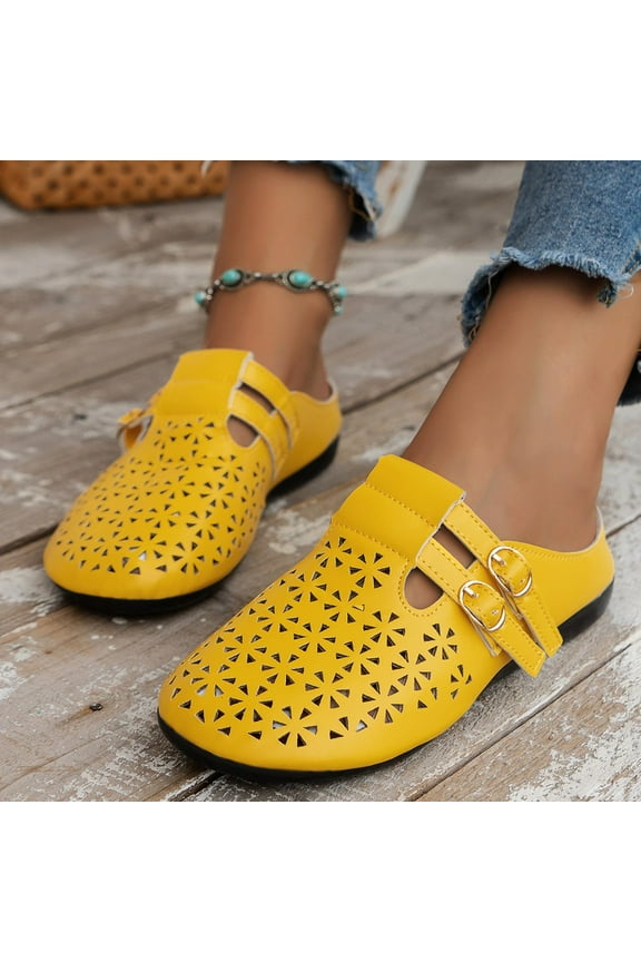 Mules for Women Summer Sandals Slip on Casual womens Shoes Comfortable Closed Toe Dress Wedge Mule