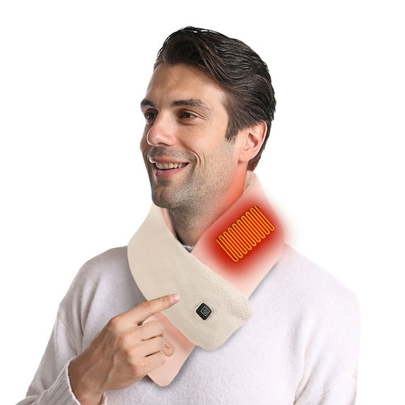 Njoeus Neck Heating Pad, Winter Warm Heating Scarf for Men Women, Heated Neck Wrap with Soft Lightweight Heated Scarves (No power bank)