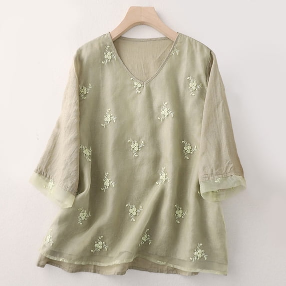 Njoeus Oversized Tshirts for Women Womens T Shirts Tops for Women Linen Shirts for Women, Women's Casual Short Sleeve Round Neck Tops Summer Loose Tee Shirts Blouse Cute Tops On Clearance