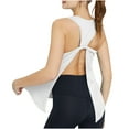 thumbnail image 1 of Njoeus Oversized Tshirts for Women Womens T Shirts Womens Open Back Workout Tops Quick-Dry Sleeveless Halters Neck Gym Yoga Athletic Tank Tops Comfort Loose Fitted Womens White T Shirt Summer Savings, 1 of 5