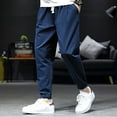 thumbnail image 1 of Njoeus Pants For Mans Plus Pants Men's Summer New Style And Fashionable Pure Cotton And Linen Trousers Mens Sweatpants On Clearance, 1 of 6