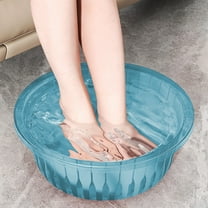 Njoeus Portable Foot Bath Basin – 12-Inch Foot Bath Tub, Deep Foot Soak Basin, Non-Slip, Blue