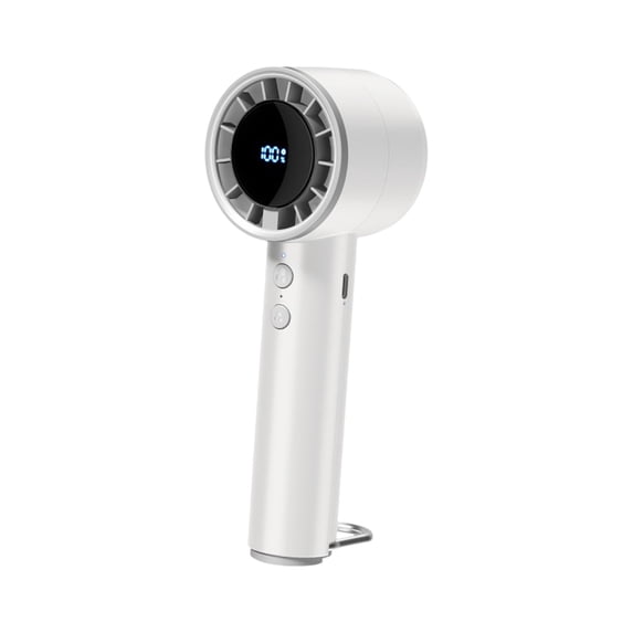 Njoeus Portable Handheld Fan Colorful Lights USB Rechargeable Refrigeration Multi-Stall Airflow Digital Display from Colorful RGB to Digital Breeze One Fan Cools and Shines for Travel