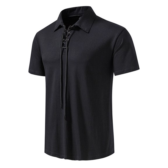 Njoeus Shirts For Men Golf Shirts For Men Men'S Cotton Zipper Lapel Short Sleeve Undershirts T-Shirt Casual Business Tops Shirt Black Shirts
