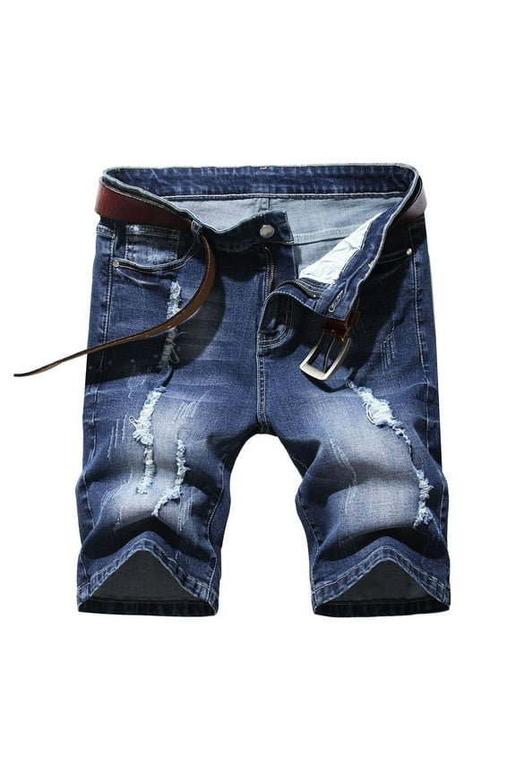 Shorts Men Mens Cargo Shorts Men Ripped Jeans Shorts Casual Denim Shorts Men'S Knee-Length Pants Workout Shorts Men On Clearances