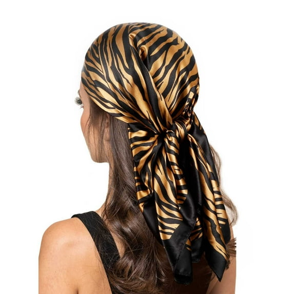 Aueoeo Silk Like Head Scarf, Women's 35" Satin Large Squared Hair Scarves and Wraps Headscarf for Sleeping