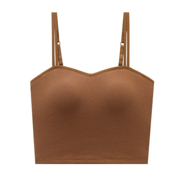 Njoeus Summer Tops for Women 2025 Girls Tank Tops Crop Camisole Top for Women with Shelf Bra Basic Solid Sports Crop Cami Cotton Spaghetti Strap Cropped Tank Tops for Women Teen Girls Workout Tank Top