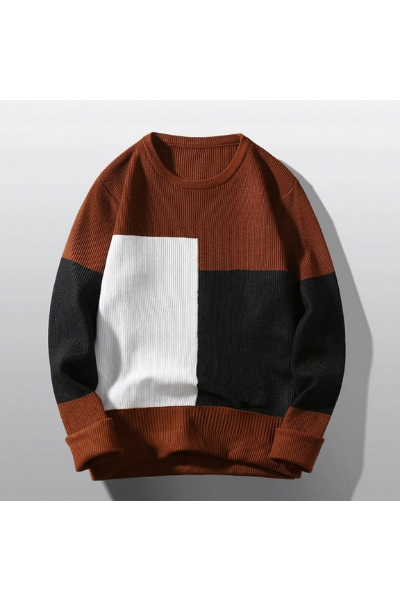 Sweaters For Men Mens Turtleneck Sweater Winter New Trim Warm Pullover Color Block Knitwear Fashion Sweater Man Turtleneck Sweater 2023 On Clearance