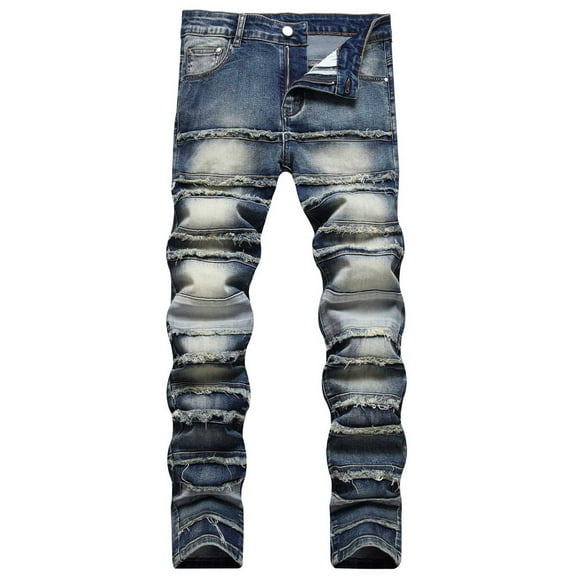 Njoeus Sweatpants For Men Mens Work Pants Men'S Jeans Trendy Slim Tie-Dye Stretch Straight Denim Pants Mens Khaki Pants On Clearances