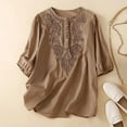 thumbnail image 1 of Njoeus T-Shirts & Graphic Tees Womens T Shirts Tops for Women Linen Shirts for Women, Women's Casual Short Sleeve Round Neck Tops Summer Loose Tee Shirts Blouse Tee Shirts for Women Plus Size On Clear, 1 of 3