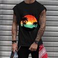 thumbnail image 1 of Njoeus T Shirts Men Workout Tops Palm Trees Beach Sunset | Mens Casual Graphic Tank Top, Men Sleeveless Vests Workout Gym Tees Shirt Summer Tops Summer Tops for Men 2024, 1 of 5