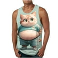 thumbnail image 1 of Njoeus Tank Tops Men Funny Cute Graphic Tees Gym Workout Tank Top Muscle Bodybuilding Sleeveless Shirts for Men Jogging Running Summer Casual Beach Tank Tops S-3XL Mint Green, 1 of 5