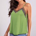 thumbnail image 1 of Aueoeo Tank Tops for Women Boho Tops for Women Cami V Neck Tank Tops for Women Loose Fitted Flowy Spaghetti Strap Camisole Boho Embroidery Summer Tunic Tops Casual Sleeveless Shirts Tank Top Pack, 1 of 3