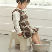 Njoeus Thickened Non-Slip Plastic Bathroom Stool Child-ren's Step Stool Baby Low Bathing Stool Brings Safe Stepping and Sturdy Support for K-ids and Adults