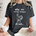 thumbnail image 1 of Njoeus Tops for Women Trendy Tshirts Shirts for Women Womens Who You Calling Chicken Oh Wait... T-Shirt Funny Letter Print Workout Shirts for Women Summer Rooster Graphic Tees Casual Tops Athletic Tee, 1 of 6