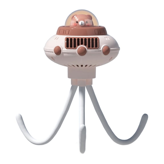 Njoeus USB Charging Space Capsule Bladeless Handheld Fan for Office Desk Student Dorm from Space Capsule to Bladeless Breeze One Fan Cools Desk with Futuristic Style