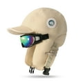 thumbnail image 1 of Njoeus Unisex Trapper Hat Warm Winter Bomber Hat with Ear Flap Windproof Ride Hats for Women Men Baseball Ski Cap with Goggles, 1 of 3
