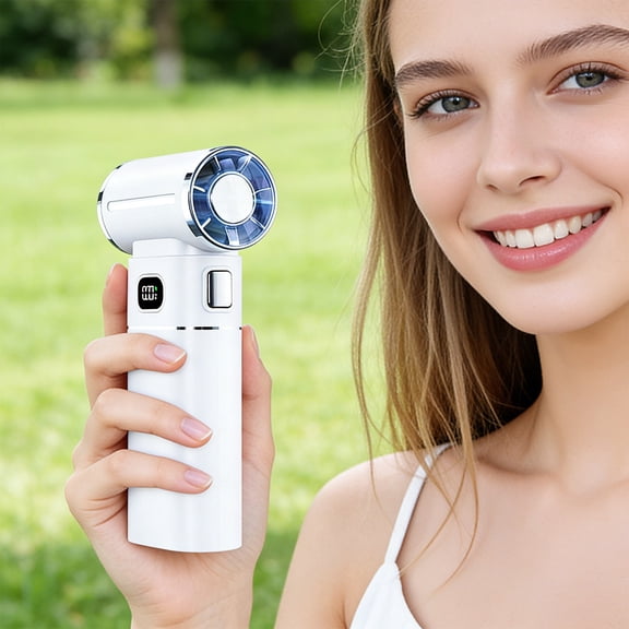 Njoeus Violent Turbine Handheld Small Fan 130000 Rpms High-Speed USB Charging Long Battery Life Outdoor Portable Strong Wind Fan from 130k RPM to Hurricane Wind One Fan Blows Strong