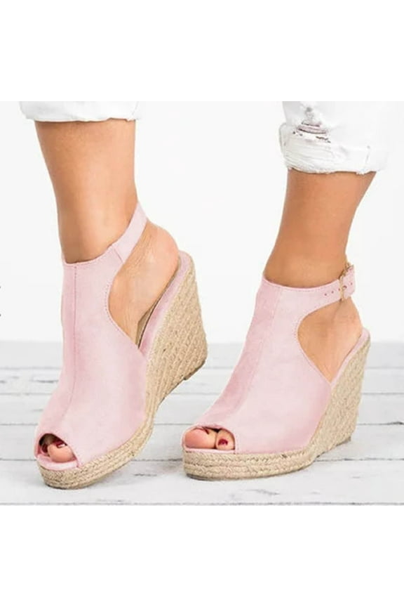 Wedge Sandals For Women Fish Mouth Platform Sling Sandals Summer Open Toe High Heel Sandals