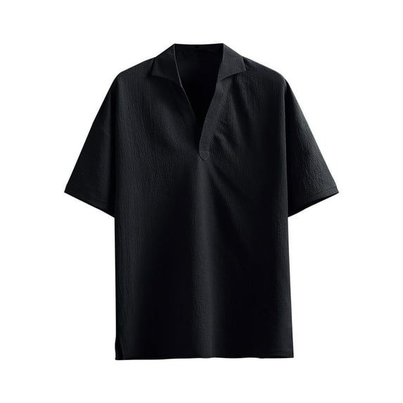 Njoeus White Blouse Big & Tall Tops Men's Casual Comfortable Short Sleeve Fashion Solid Tops Sweatshirts Blouse Mens Muscle Tank Tops