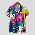 thumbnail image 1 of Njoeus White Blouse Sports Shirts for Men Men's Palm Tree Printed Hawaiian T-Shirt Summer Short Sleeve Tees Button Up Casual Beach Shirt Tops for Men Big & Tall S-5Xl Tshirts Men, 1 of 5