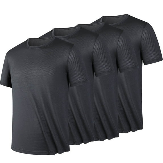 Njoeus White T Shirts For Men Mens White Tee Shirts 4 Pack Men'S Crew Neck Short Sleeve T Shirts Mens Active Athletic Running Gym Workout Tee Tops Black Sports T Shirt Men On Clearance