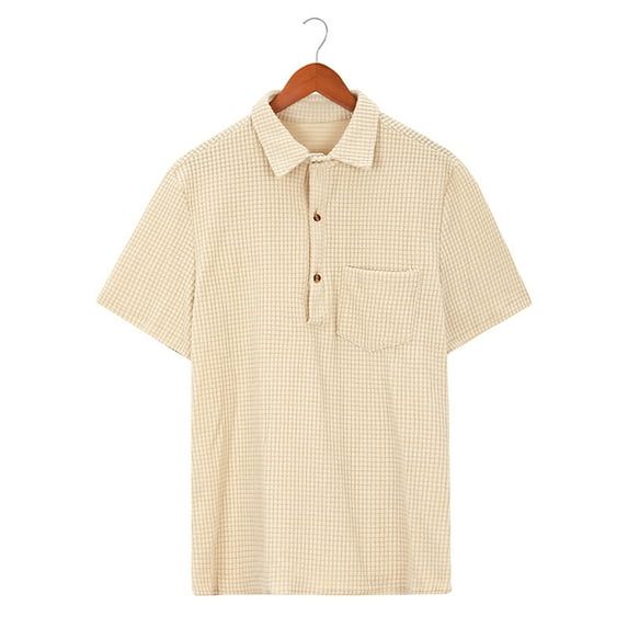 Njoeus White T Shirts for Men Sports Shirts for Men Men's Short Sleeve Golfs Shirt Basic Tees Tops Casual Button V-Neck Pocket Wedding Dress Shirts for Men Slim Summer Shirts S-3Xl Summer Tops for Tee