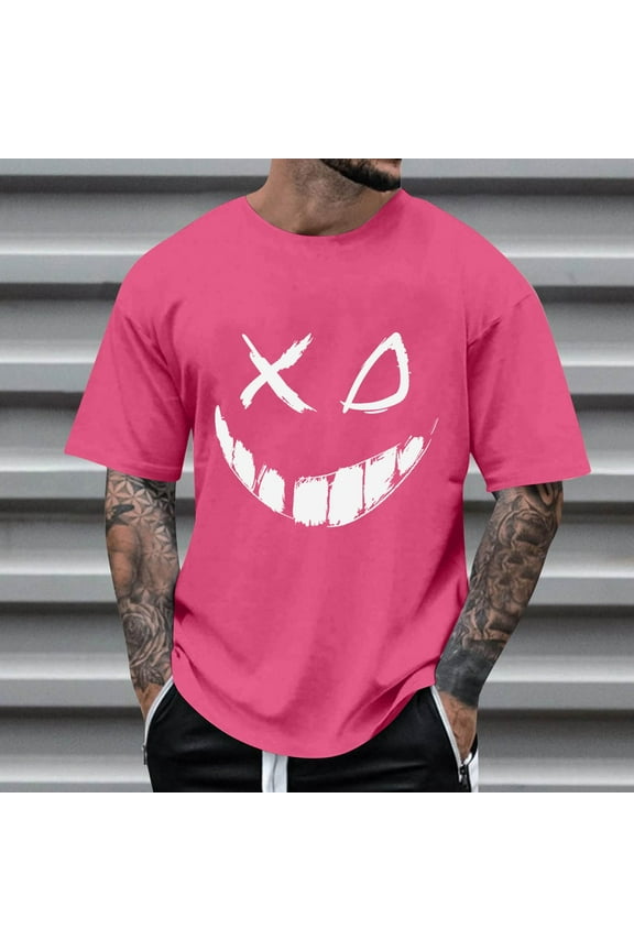 White T Shirts For Men White Blouse Graphic Tee Mens Shirt, Short Sleeve Novelty Graphic Shirts For Men, Teens, Funny Printed T Shirts S-5Xl （Available In Big & Tall) Men Tops Casual Summer Sav