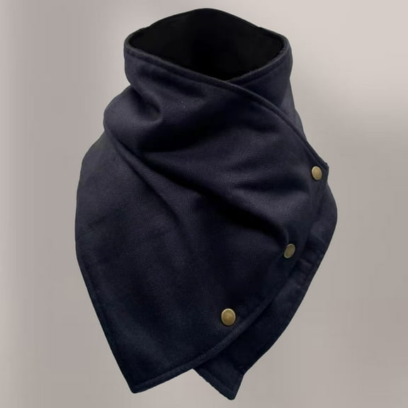 Njoeus Winter Shemagh Scarfs for Men Button Fashion Casual Warm Neck Gaiter Plaid Print Soft Scarves Head Neck Scarf Fall Bib Shawls