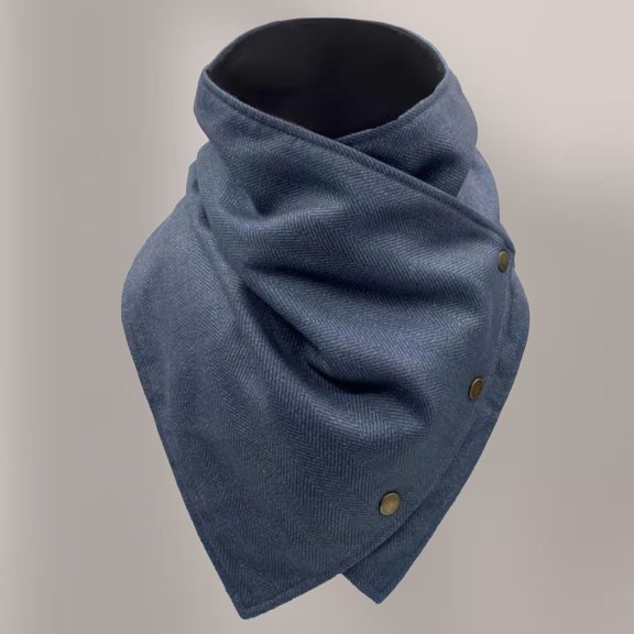 Njoeus Winter Shemagh Scarfs for Men Button Fashion Casual Warm Neck Gaiter Plaid Print Soft Scarves Head Neck Scarf Fall Bib Shawls