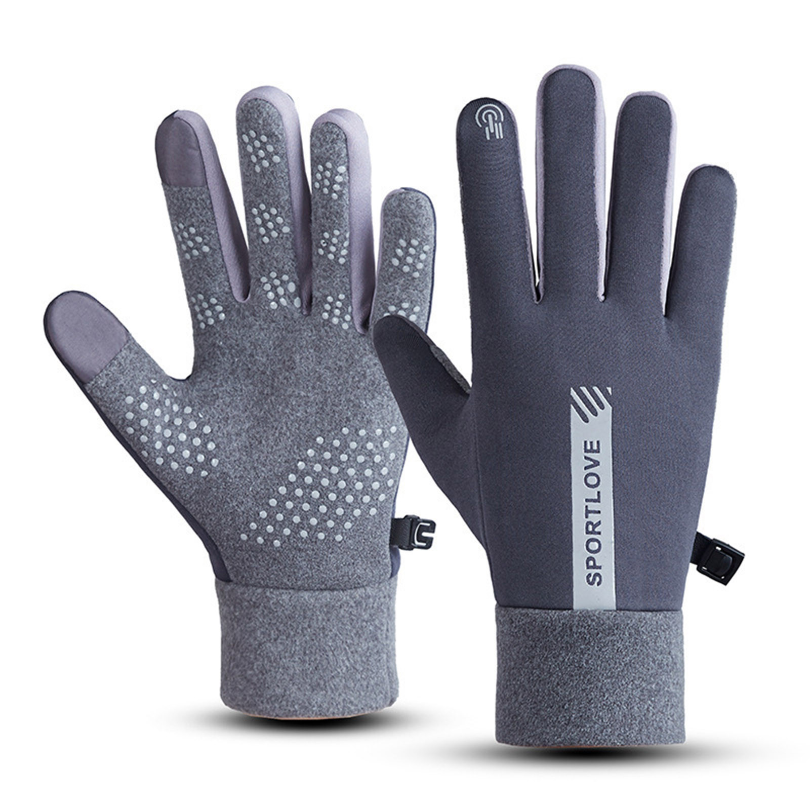 Unisex Winter Touch Screen Gloves - Warm, Windproof, Fleece-Lined For Cold Weather