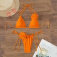 thumbnail image 1 of Njoeus Women Rose Bikini Sets Women's String Two Piece Swimsuit Halters Top with Tie Side Thong Bikini Bottom Sexy Bathing Suit, 1 of 4