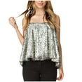 thumbnail image 1 of Njoeus Women Sexy Sparkly Sequin Camis Tank Tops Summer Spaghetti Strap Sleeveless Flowy Tunic Shirts S-XXL, 1 of 5