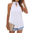 thumbnail image 1 of Njoeus Women Summer Tie Halter Tank Tops Casual Sleeveless Tunic Top Loose Blouses Shirts S-XXL, 1 of 5